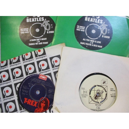 86 - Two 1960s Beatles 45rpm records, A Hard Days Night and All you Need is Love by EMI Records Ltd, toge... 