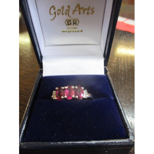 17 - An 18ct white gold rubellite and diamond ring
Location: CAB