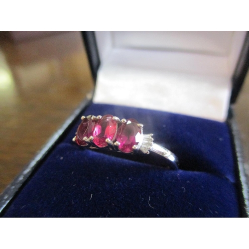 17 - An 18ct white gold rubellite and diamond ring
Location: CAB