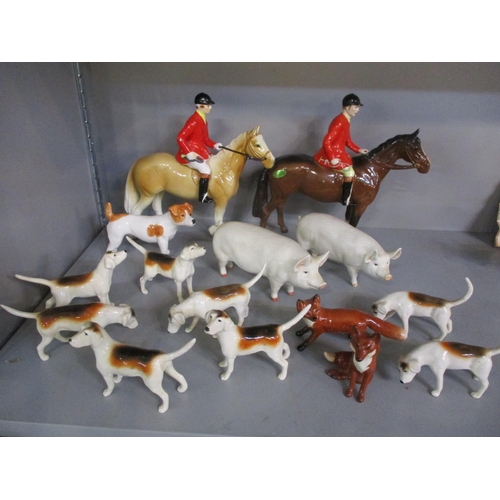 173 - Beswick huntsmen, hounds, foxes and two white pigs
Location: 4.4
