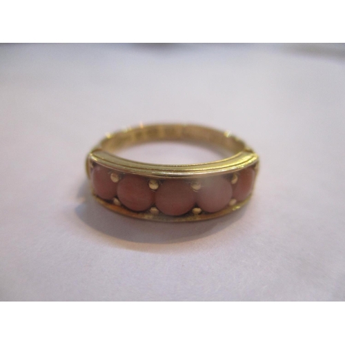 123 - An 18ct gold coral ring 3.34g
Location: CAB