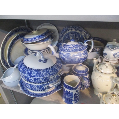 218 - A mixed lot to include blue and white china, Royal Stafford part tea set and other items
Location: 8... 