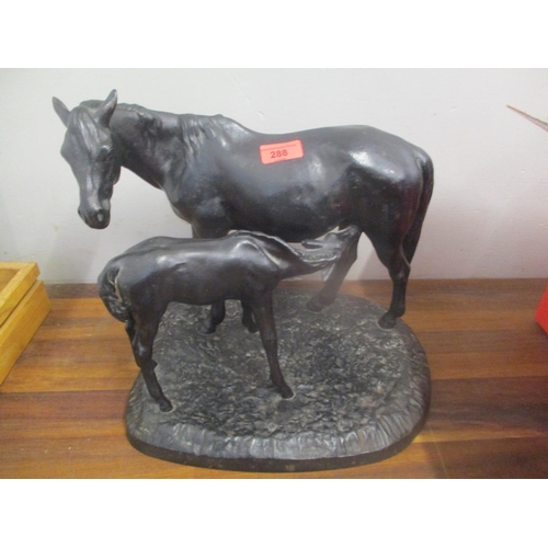 288 - A cast bronze model horse and foal
Location: LWM