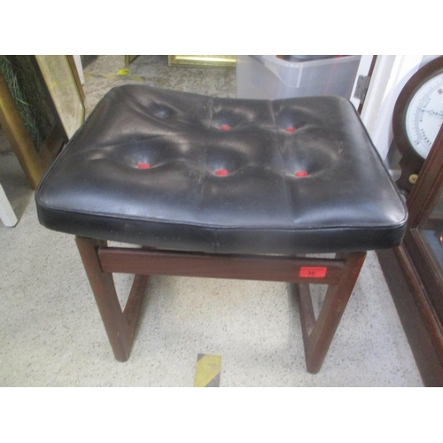 30 - A mid 20th century Retro teak E Gomme G Plan leather topped stool
Location: G