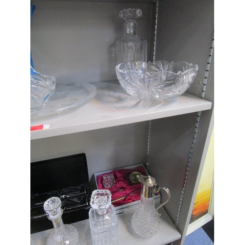 302 - A selection of table glass to include six decanters and stoppers, boxed set of drinking glasses and ... 