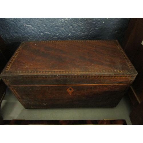 41 - A selection of wooden boxed to include a Victorian papermache glove box, two miniature chests in the... 