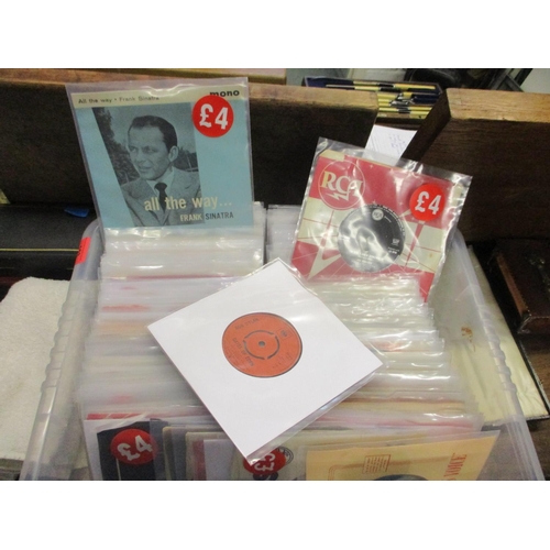 153 - A quantity of approximately 150 1960s singles records to include The Monkees, Frank Sinatra and Bob ... 