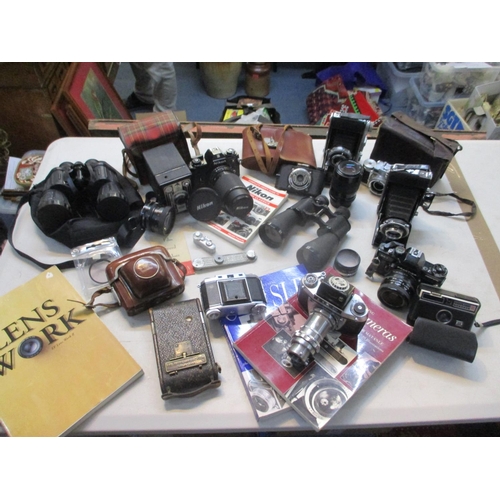 180 - Vintage cameras, lenses etc to include Nikon, Ihagee, Zeiss and a Coronet cub
Location: RAF