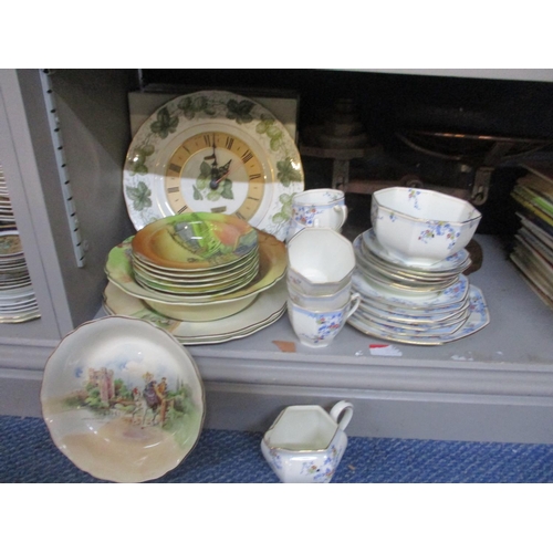 545 - A mixed lot to include Royal Doulton picture plates and a teaset, together with Ridgeways, the Botan... 