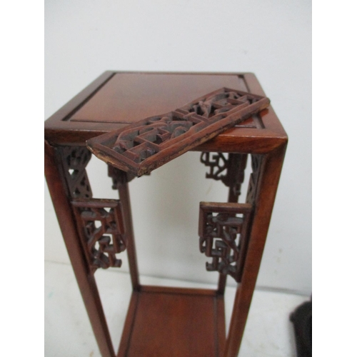 238 - A collection of Chinese hardwood stands and bases, of various shapes and sizes.