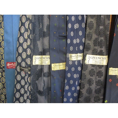 247 - A quantity of 1950s to 1970s designer ties to include Christian Dior, Hardy Amies and Givenchy (8)