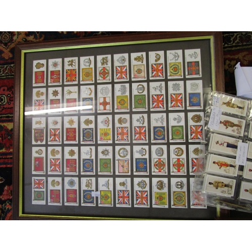 366 - A group of framed and glazed sets of cigarette cards to include Wills cigarettes of Allied Army Lead... 