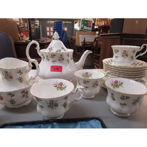 379 - A Royal Albert Winsome pattern part tea set comprising approximately 23 pieces, and a cased set of s... 