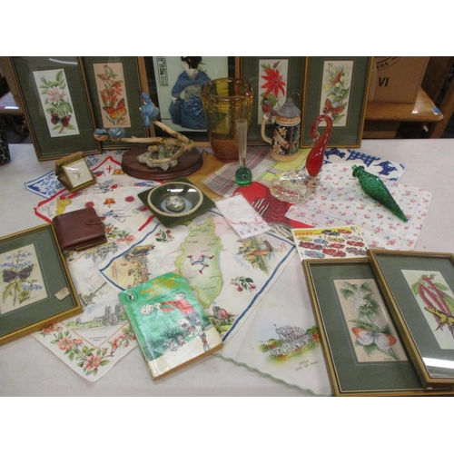 76 - A 1953 Coronation handkerchief and other mid 20th century collectors handkerchiefs together with mix... 