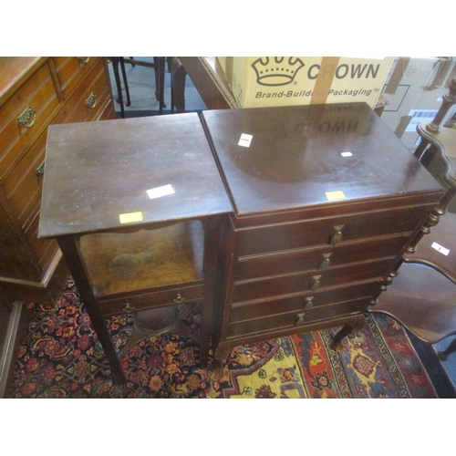 78 - Mixed furniture to include a Georgian wash-stand, an early 20th century music cabinet and a reproduc... 