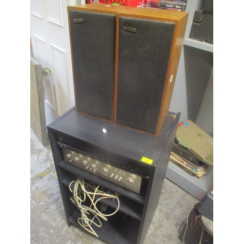 79 - A Technics SL-P250 CD player, together with a Rotel RA-312 amplifier and two Celestion 120 speakers