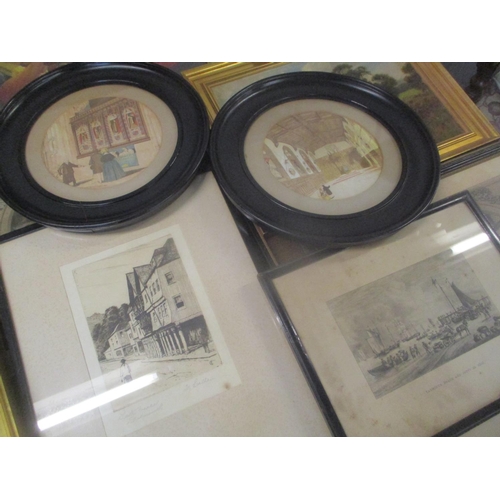 90 - Mixed pictures to include a Donald Crawford signed engraving, mixed coloured engravings and others