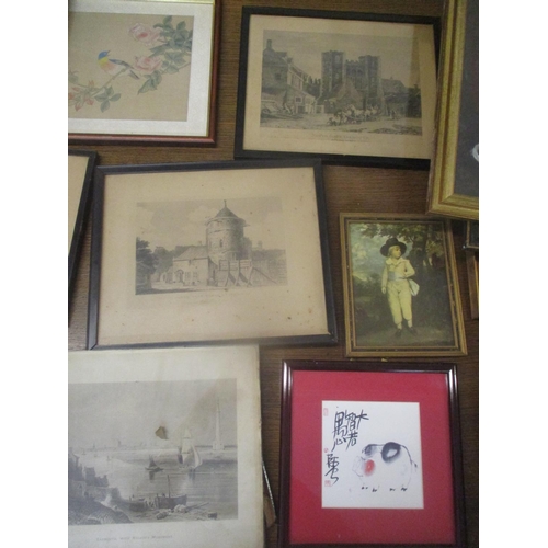 90 - Mixed pictures to include a Donald Crawford signed engraving, mixed coloured engravings and others