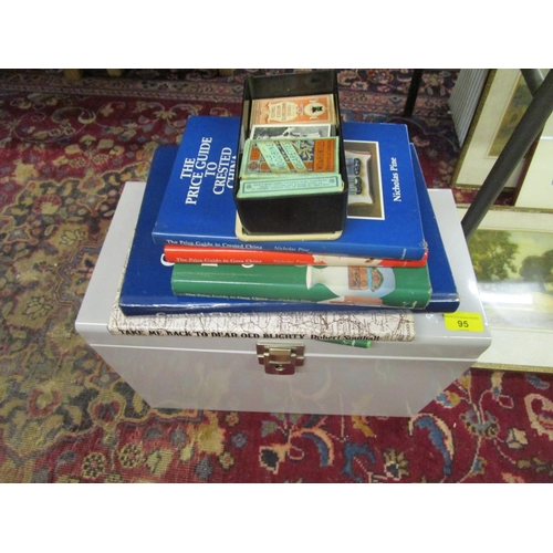 95 - A small group of Wills cigarette cards, some in original boxes, books on collecting crested china, a... 