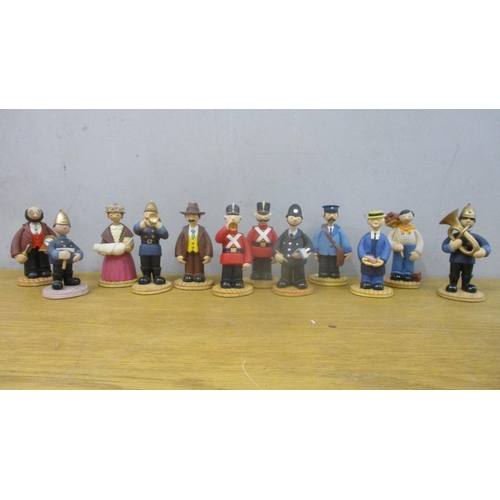 279 - Twelve Camberwick Green figures to include Grubb, Mr Platt, Mrs Honeyman, Jonathan Bell and others