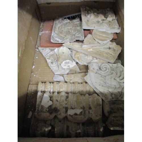 289 - A group of vintage plaster corbels and capitals, and other architectural plaster work