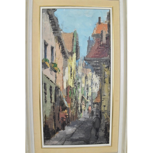 135 - Theodorus Van Oorschot (1910-1989) Dutch
pair of paintings depicting a Continental market street sce... 