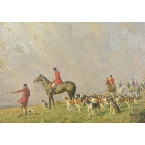 136 - Charles Edward Stewart (act. 1890-1930) British
depicting a British hunting scene with horse riding ... 