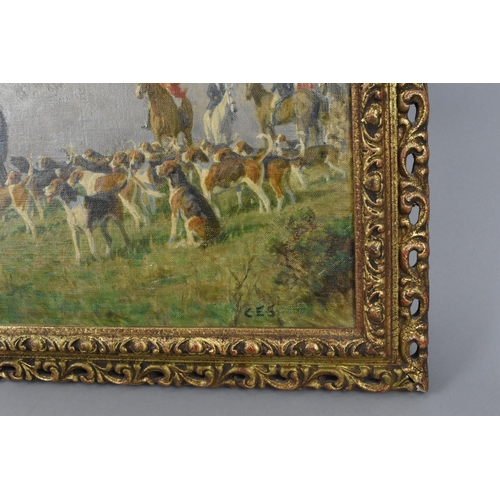 136 - Charles Edward Stewart (act. 1890-1930) British
depicting a British hunting scene with horse riding ... 