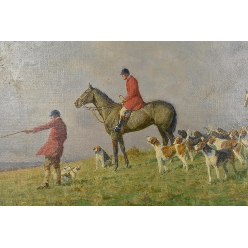 136 - Charles Edward Stewart (act. 1890-1930) British
depicting a British hunting scene with horse riding ... 