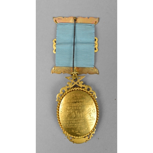 161 - A collection of Masonic medals presented to W. Bro. Bignell George Elliott, comprising an 18ct gold ... 