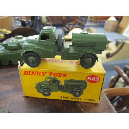 208 - Ten vintage Dinky Army vehicles to include a Thornycroft Mighty Antar, Tank Transporter, Centurion T... 