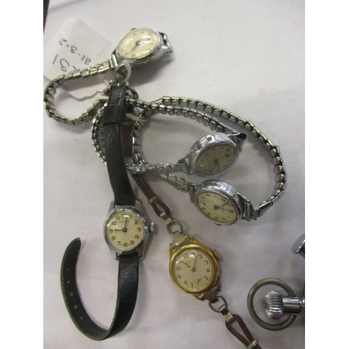 231 - Five vintage ladies Ingersoll wrist watches and a vintage Heuer pocket timer
Location: Cab