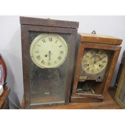 242 - An early 20th century The National Time Recorder Co Ltd mahogany cased clock, the dial inscribed Aqu... 