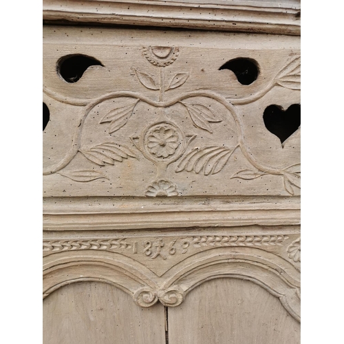 183 - A set of three Victorian carved and moulded doors, two with dates to the front, one 1848, the other ... 