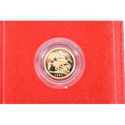 192 - A 1980 Royal Mint gold half sovereign coin, in presentation case