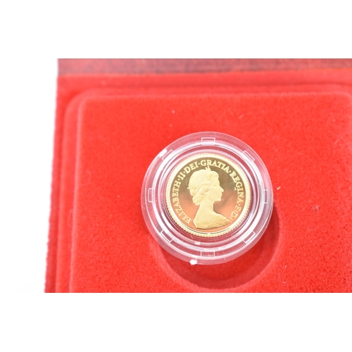 192 - A 1980 Royal Mint gold half sovereign coin, in presentation case