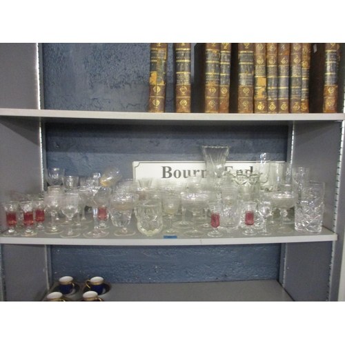 95 - A quantity of Edwardian and later drinking glasses to include etched Champagne coupes
Location: 5:2