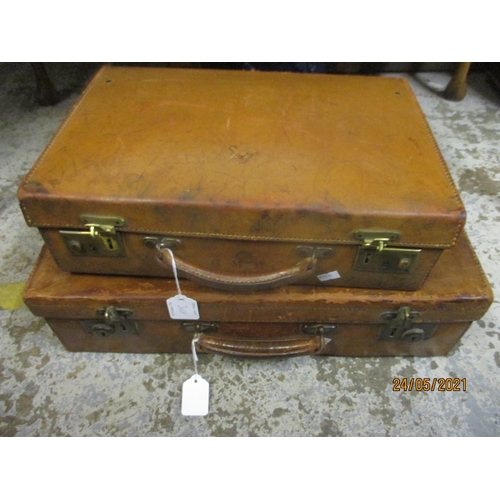 368 - A mixed lot to include two Drew & Sons leather suitcases, assorted records to include 78rpms and Rob... 