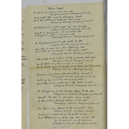 169 - Suffragette Interest: A set of three framed hand written poems by Suffragette activist Olive Hockin ... 