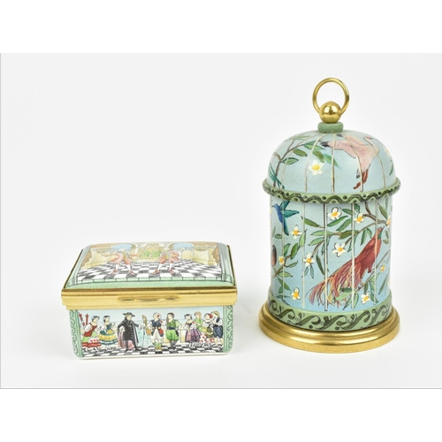 176 - A Halcyon Days limited edition enamelled music box, 'The Gondoliers box', number 127 out of 1000, wi... 