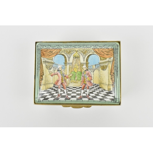 176 - A Halcyon Days limited edition enamelled music box, 'The Gondoliers box', number 127 out of 1000, wi... 