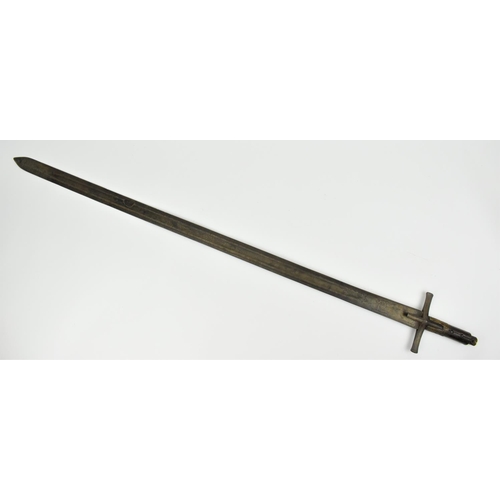 181 - An 18th/19th century copy of a 13th century Norman oakeshott long sword, with tapering fullered blad... 