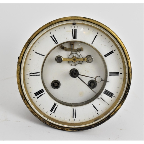 65 - A rare 19th century striking French clock movement with visible detached pendulum escapement of hist... 