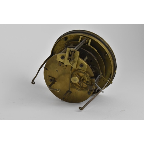 65 - A rare 19th century striking French clock movement with visible detached pendulum escapement of hist... 