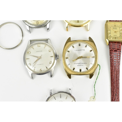 72 - Mixed wristwatches to include a Bulova, Cyma automatic, Garrard automatic and others A/F