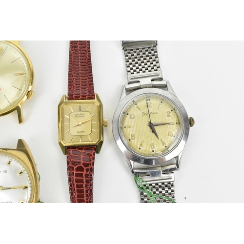 72 - Mixed wristwatches to include a Bulova, Cyma automatic, Garrard automatic and others A/F