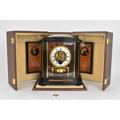 51 - A Jaeger Le Coultre, extremely fine and rare special edition Atmos clock, ref 226 with a sliding pan...