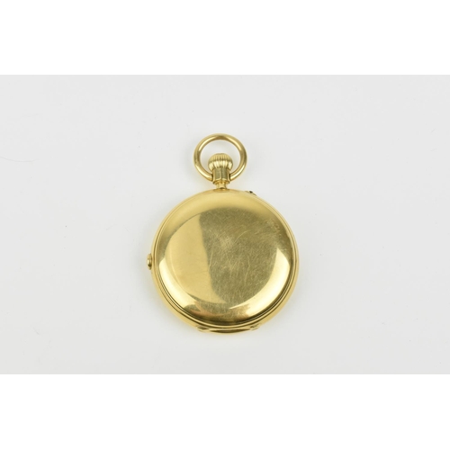 204 - A 18ct gold circa 1927, Johnson, Walker & Tolhurst Ltd full hunter pocket watch/stop watch. Having w... 