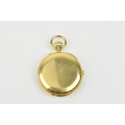 204 - A 18ct gold circa 1927, Johnson, Walker & Tolhurst Ltd full hunter pocket watch/stop watch. Having w... 