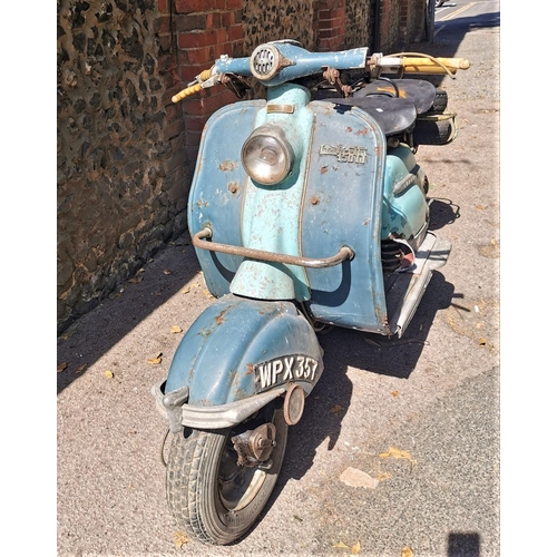 219 - A 1957 Lambretta Super scooter 150cc, unrestored, two owners, acquired by the vendor in 1993 in two ... 